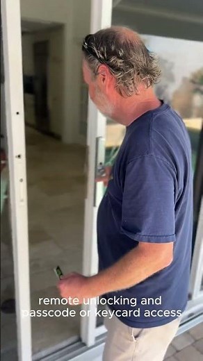 🔒 Just installed our Sliding Door Smart Lock Knob on this beautiful patio entry.