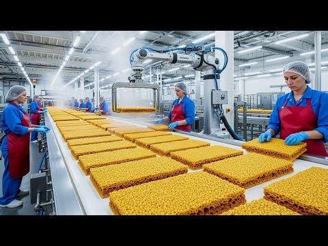 Inside a Honeycomb Candy Factory — How They Make the Perfect Golden Crunch (Full Process)