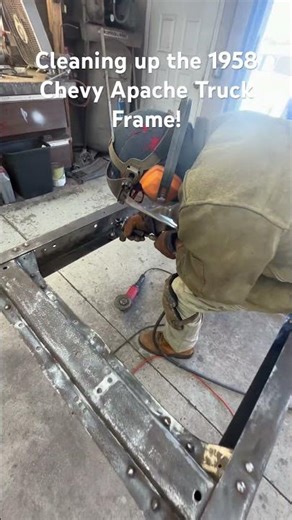 Cleaning up the 1958 Chevy Apache Truck Frame for Primer!