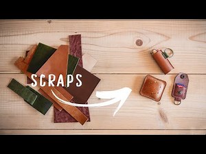 3 QUICK LEATHER PROJECTS using just SCRAPS || ASMR