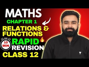 Relations & Functions in 10 mins 😱🔥 Chapter 1 Maths Class 12 Boards 2022-23 Score 95+ Vishal Khattar