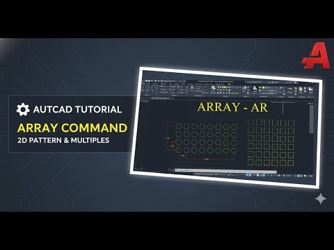 Rectangular Array Command အသုံးပြုနည်း #autocad array tutorial
