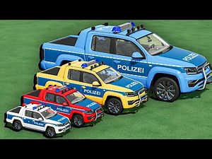 TRANSPORTING Mini to GIANT POLICE CARS VEHICLES & TRUCKS ! FS22