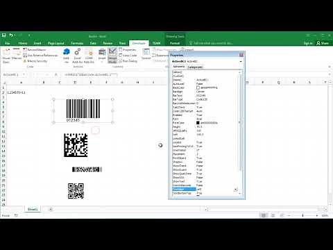How to create Barcode in Excel 2016