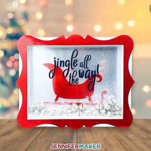 5.4K views · 271 reactions | Do you want to make lasting gifts and memories this year? Watch tonight at 7PM as I show you how to make an adorable Jingle Bell Shadow Box! You can get the SVG cut file, printable photo tutorial, and instructional video ... all FREE as part of my crafty countdown to Christmas in the 25-Day Gift-Away! Sign up at: 25daygiftaway.com | JenniferMaker.com | Facebook