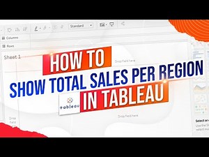 How to Add The Total Sales as Per Region in Tableau