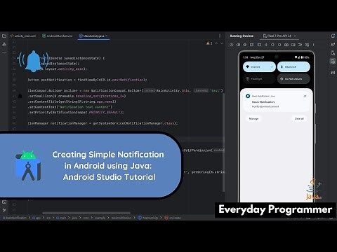 How to create simple notifications in Android using Java: Android Studio Tutorial