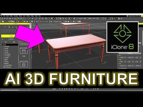 AI Image to 3D Furniture for iClone 8 (SAM 3D Full Workflow | Blender to FBX Fix Texture)