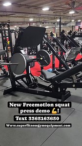 New Freemotion squat press demonstration!!! Im gonna start doing demos for machines! I hope yall enjoy seeing the way the machine works and moves! Im trying to showcase equipment and be educational for all!!! Not many people as passionate as me about gym equipment, lol!!! I nerd out over the movements!!! Love you guys, and I hope you enjoy ❤️ This is my only verified account!!! Text 3365163650 Www.superfitnessgymequipment.com #gympackage #superfitness #gymequipment #superfitnessgym #workoutmotiv