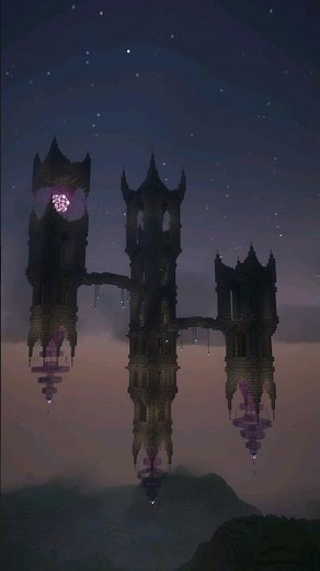Building a epic floating wizards tower in minecraft #minecraft #timelapse #gaming