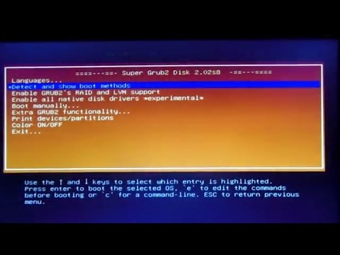 How to Boot Using Super Grub2 Disk