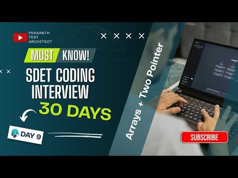 Day 9: Two Pointer Pattern Explained in 10 Minutes 🔥 | Crack SDET Coding Interviews (Java)