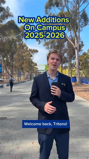 UC San Diego / UCSD on Instagram: "New quarter. New spaces. Same Triton spirit.  ✨ We’re so excited to see campus come alive again — and to share the latest additions with you. Let’s make it a great year! ID: UC San Diego Student Body President, William Simpson, introducing various new spaces around campus. #UCSD #UCSanDiego"