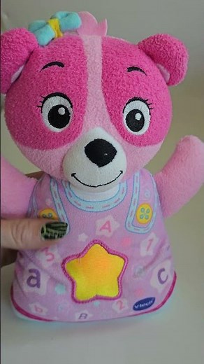 V-Tech Soothing Songs Pink Bear Cub 8" Plush Baby Toy Sound