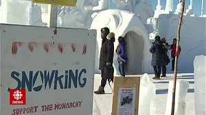 Yellowknife's snow castle is being temporarily closed during the day due to warm temperatures. It's the first time in the castle's 24-season that it's had to close. CBC Northbeat host Juanita Taylor spoke to lead builder Byron Fitzky to learn more. Read more: https://www.cbc.ca/1.5061955 | CBC NWT