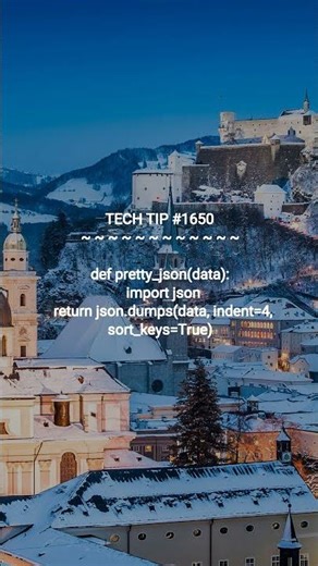 Pretty-Print JSON in Python | 2025-12-08 | #Shorts #dotKey #TechTips #productivityhacks