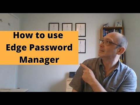 Edge password manager how to