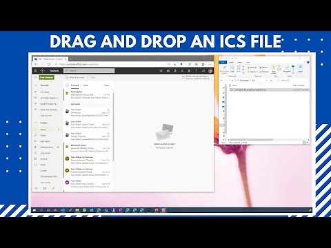 Drag and Drop an ICS file to your Outlook Calendar