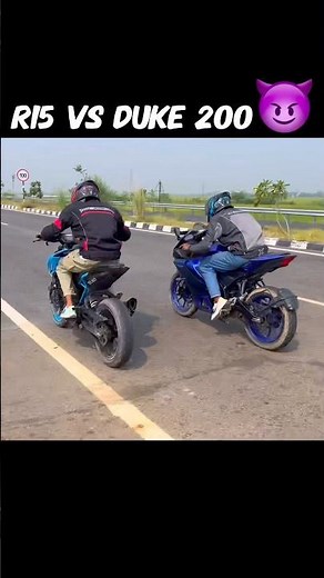 R15 v4 Vs Duke 200 bs6 Drag race 😈#shorts #ytshorts #rider