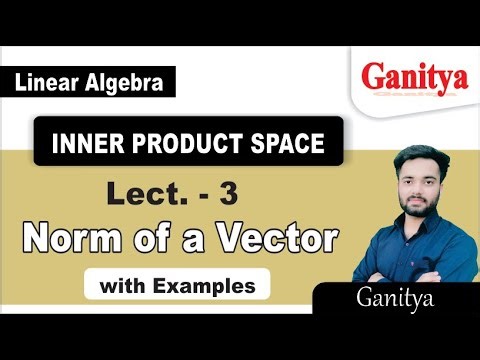Norm of a Vector | Normed Linear Space | Inner Product Space