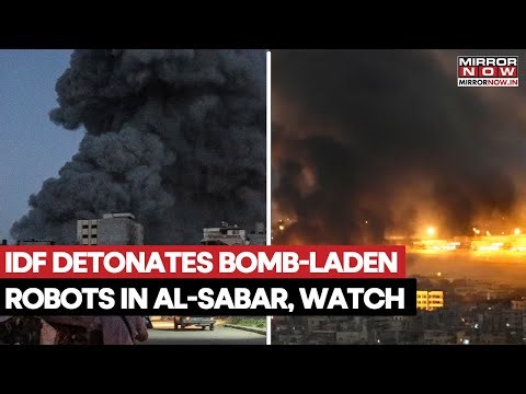 Israel Continues Its Relentless Attack Over Gaza City | Exploding Robots Used By IDF In Al-Sabra