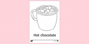 Hot Chocolate Colouring Sheet