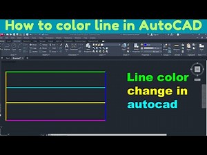 how to change line color in autocad