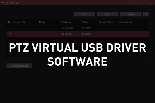 PTZ Virtual USB Driver Software