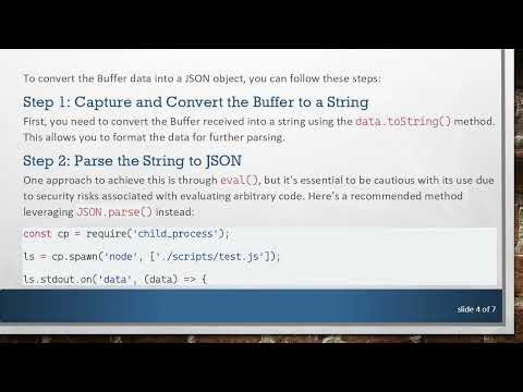 How to Convert Buffer Output from child_process.spawn into a JSON Object in Node.js
