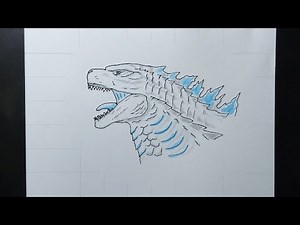 How to draw Godzilla step by step