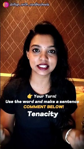 Word of the Day #25 | Tenacity Meaning, Pronunciation & Examples | 100 Days Challenge