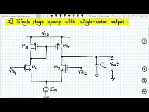 Analog VLSI Design Lecture 38.5: Single Stage Opamp