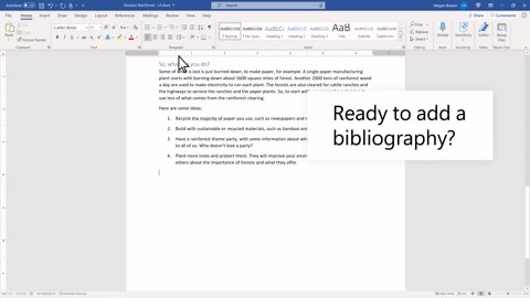 Create a bibliography, citations, and references - Microsoft Support