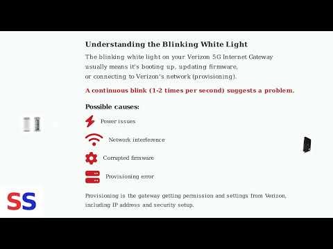 How to Fix Verizon 5G Internet Gateway Blinking White – Boot/Update & Provisioning