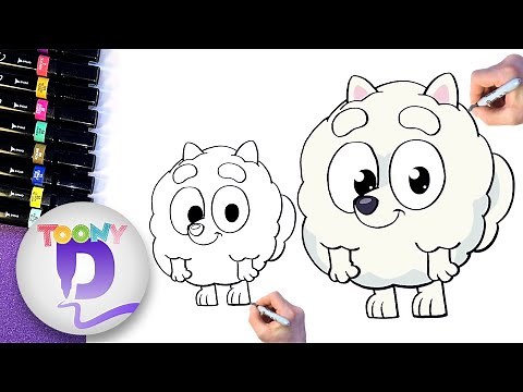 How to Draw Pom Pom | BLUEY
