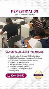 Become an Expert in MEP Estimator Learn to estimate HVAC, Electrical, Plumbing & Fire Fighting systems with precision and confidence. This comprehensive training covers: ✅ Quantity Take-Off from drawings ✅ Pricing Estimation for real-world projects ✅ Tendering Process and document preparation ✅ Manual Calculations for hands-on understanding ✅ PLAN SWIFT Software for faster, digital estimation Whether you're an engineer, estimator, or beginner in the MEP field — this course will level up your ski