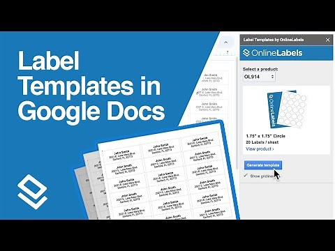 Using Label Templates by OnlineLabels for Google Docs
