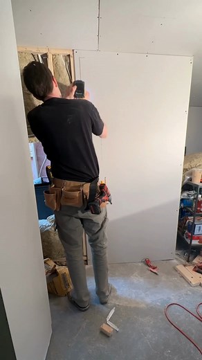 Here's How to install drywall around a doorway! You can find all the supplies needed to cut and hang drywall at your local Home Hardware 🛒 https://bit.ly/homehardware-drywall-plaster-essentials REPOST from @cassidynicole on Instagram. We installed the drywall ourselves using drywall from @selkirkhomehardwaremb. Here’s How to install drywall around a doorway. When installing drywall around a door use a full sheet to cover the whole space. This will make for a stronger frame, rather than cutting 