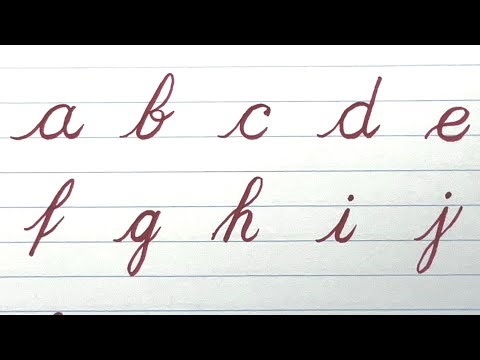 How to write copperplate calligraphy alphabet lowercase lettersA to Z/ Practice cursive handwriting