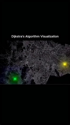 Meta Current on Instagram: "Dijkstra’s algorithm looks simple when you visualize it—circles, lines, and a wave of numbers spreading through a graph—but behind that clean animation is a ruthless logic searching for the shortest path in a maze of possibilities. Every step is a calculation of cost, every highlighted node a decision point, every updated distance a shift in destiny. It doesn’t guess, it doesn’t panic, it doesn’t wander; it moves with cold precision, mapping the most efficient route t
