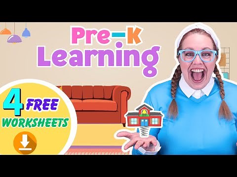 Learn With Us! Free Printable Worksheets | Shapes | Colors | Letters | Numbers | Pre-K Learning |