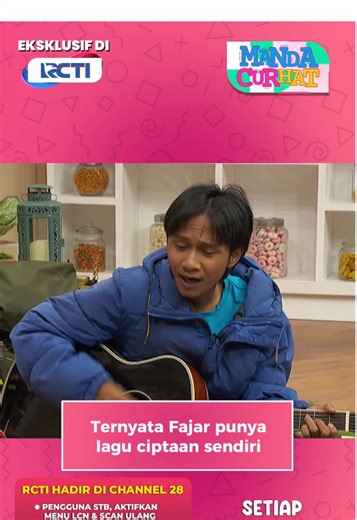 Keren Fajar punya single nih, ada yang udah denger juga? 😍 Saksikan 𝗠𝗮𝗻𝗱𝗮 𝗖𝘂𝗿𝗵𝗮𝘁 setiap Senin- Jumat pukul 16.00 WIB eksklusif hanya di RCTI Bermasalah dengan siaran @officialrcti ditempat kamu? Silahkan cek link berikut ya ⬇️⬇️⬇️ https://bit.ly/LayananSolusiDigital #mandacurhat #mancurrcti #mandacurhatdircti #amandamanopo #kennyaustin