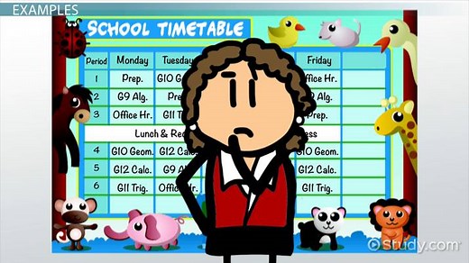 School Timetables: Definition, Purpose & Examples