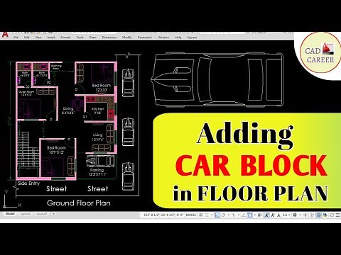 How to Represent Car block (Top Elevation) in 2D FLOOR Plan in Autocad | Toolpalettes | Adcenter