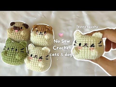 ✨No Sew✨Crochet Animals | Very Easy Step-by-Step Tutorial 💗