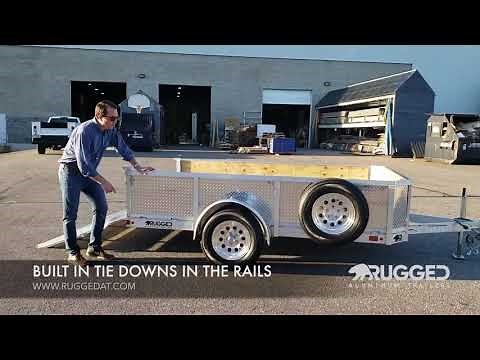 RUGGED ALUMINUM TRAILERS - 6' X 10' Aluminum Utility Trailer