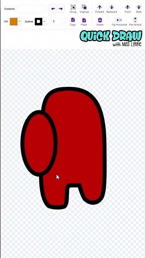 Draw an Among Us Crewmate in Scratch | Digital Art for Kids #scratch #artforkids #digitalart