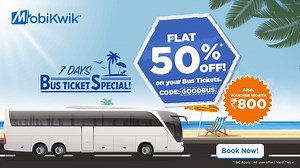 109K views · 38 reactions | 7 Day Bus Ticket Special! Flat 50% #SuperCash on bus ticket! Hurry up & book now Click for more info https://www.mobikwik.com/offers/bustickets/goodbus | MobiKwik | Facebook