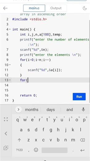 C Program to Sort Array in Ascending Order How to Sort Elements of an Array in C | #ascendingorder