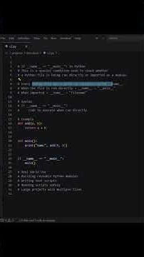 “if name == 'main' Explained 🔥 | Python Must-Know Trick for Beginners & Interviews#hitcodear #coding